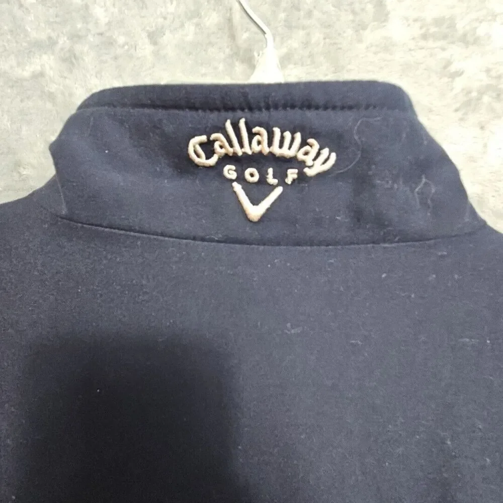 Callaway Men's XL  Golf Sport Outerwear Pullover Windbreaker Shirt Blue Beige - Picture 13 of 16